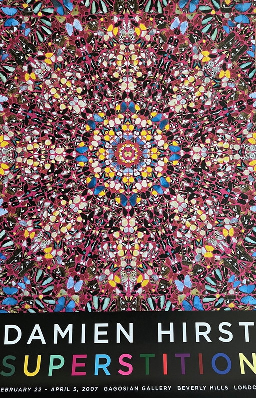 Damien Hirst, Superstition, affiche originale d'exposition de la galerie, imprimée à New York