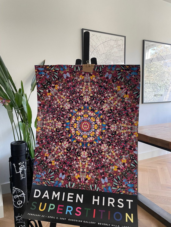 Image 1 of Damien Hirst, Superstition, affiche originale d'exposition de la galerie, imprimée à New York