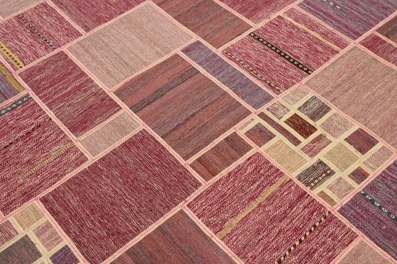 Image 1 of Tapis persan original noué à la main Kelim Patchwork Design 299 X 198 cm Top condition