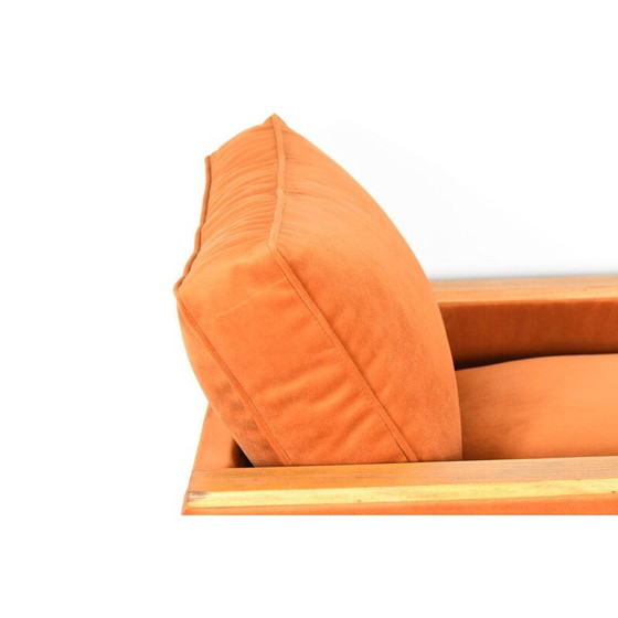 Image 1 of Fauteuil vintage modèle ZWP-8 Cube velours roux 1970