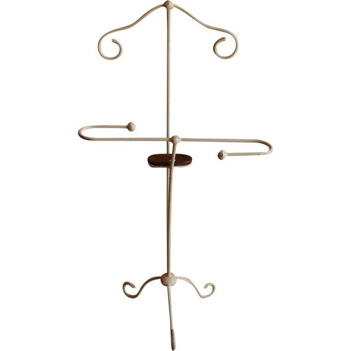 Valet de chambre vintage en métal et bois