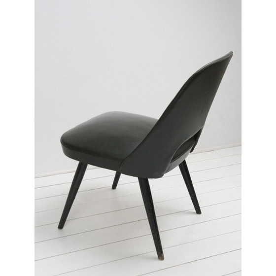 Image 1 of Ensemble de 2 fauteuils noirs vintage, Italie, années 1960