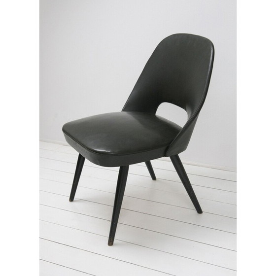 Image 1 of Ensemble de 2 fauteuils noirs vintage, Italie, années 1960