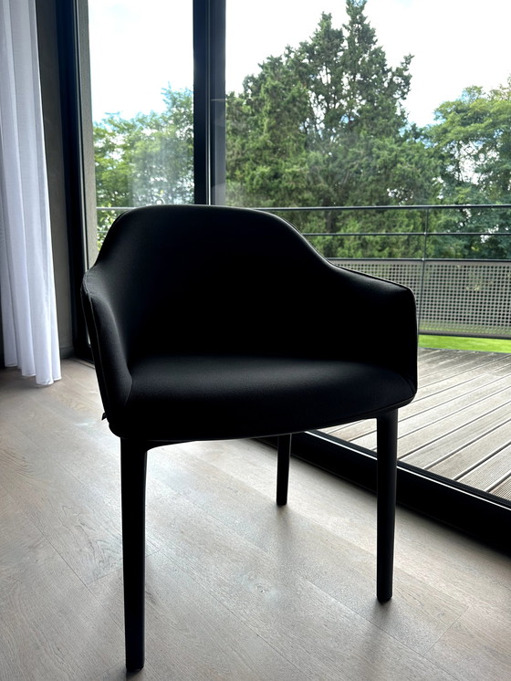 Image 1 of 8x Vitra Softshell Dining Room Meeting Chairs Anthracite