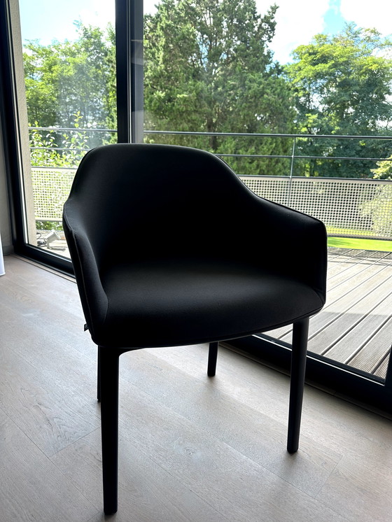 Image 1 of 8x Vitra Softshell Dining Room Meeting Chairs Anthracite