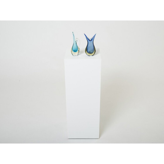Image 1 of Paire de vases Sommerso en verre de Murano, 1970