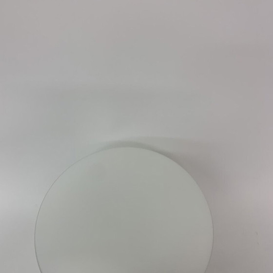 Image 1 of Plafonnier vintage avec support en céramique et abat-jour en verre par Ifo, Suède 1970