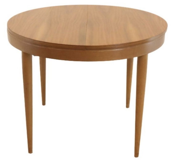 Image 1 of Table ronde pliante vintage 96 cm de diamètre