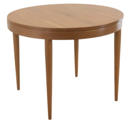 Image 1 of Table ronde pliante vintage 96 cm de diamètre