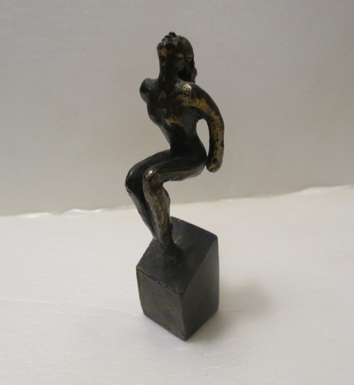 Corry Ammerlaan Van Niekerk (1947), sculpture en bronze, Marked, The Jump.