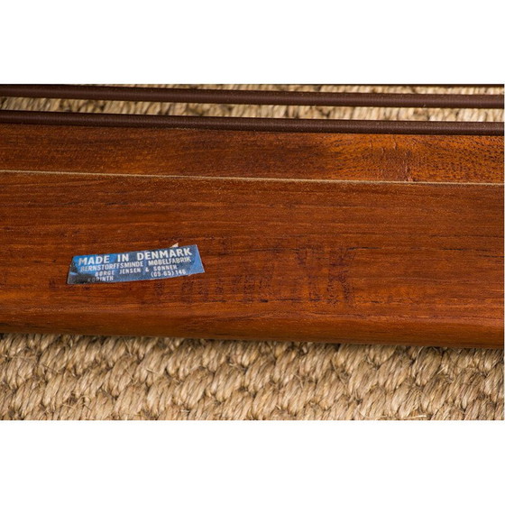Image 1 of Paire de fauteuils vintage en teck et tissu par Børge Jensen et Sønner pour Bernstorffsminde Møbelfabrik A/S, Danemark 1960