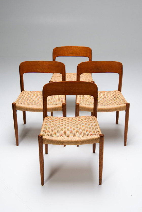 Image 1 of Ensemble de 4 chaises de salle à manger 'Model 75' - Niels O. Møller