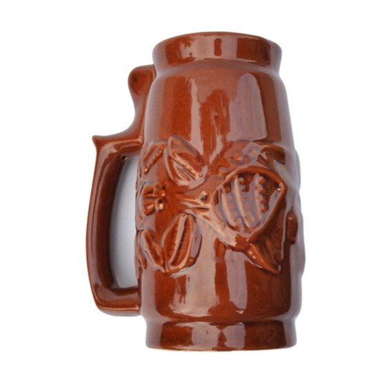 Image 1 of Tasse vintage en céramique brune de Spila, Pologne 1970