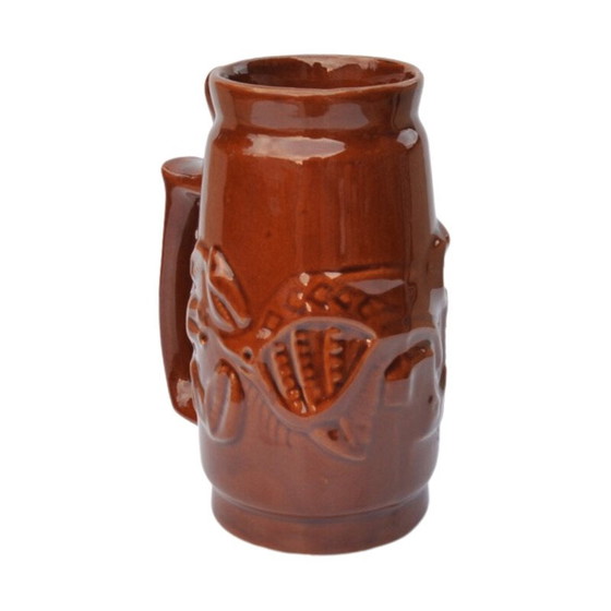 Image 1 of Tasse vintage en céramique brune de Spila, Pologne 1970