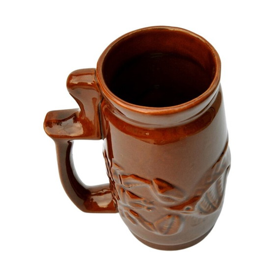 Image 1 of Tasse vintage en céramique brune de Spila, Pologne 1970