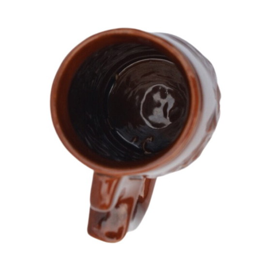 Image 1 of Tasse vintage en céramique brune de Spila, Pologne 1970