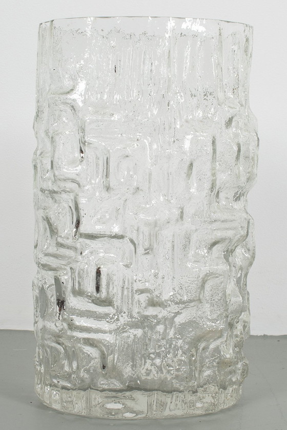 Image 1 of Vase de sol vintage en verre clair