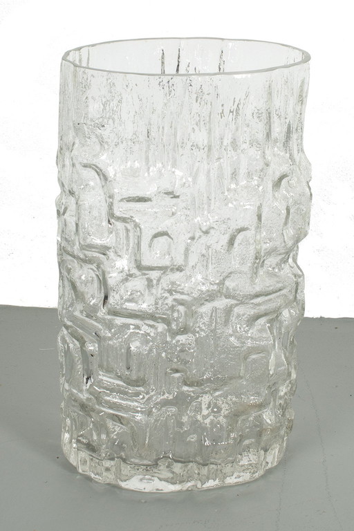 Vase de sol vintage en verre clair