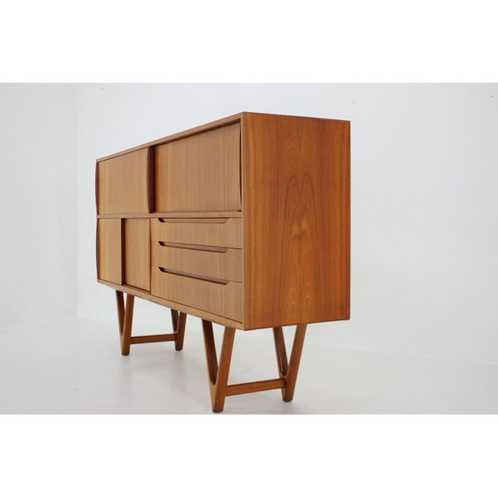 Image 1 of Buffet haut vintage en teck par Kurt Ostervig, Danemark années 1960