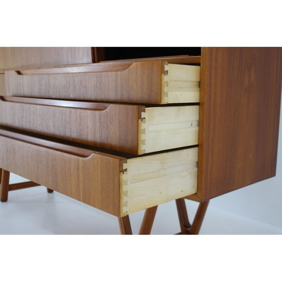 Image 1 of Buffet haut vintage en teck par Kurt Ostervig, Danemark années 1960