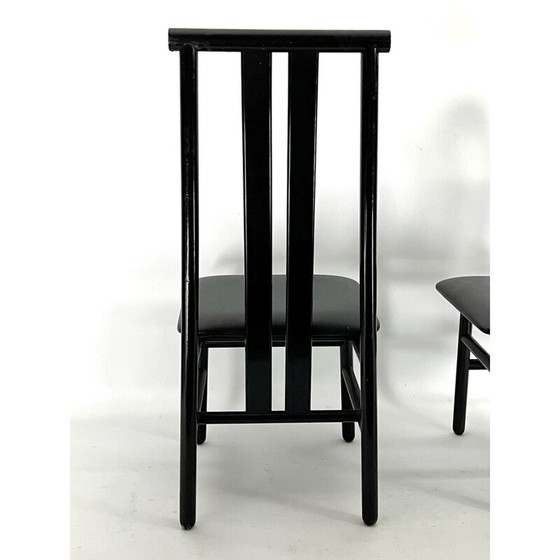 Image 1 of Ensemble de 4 chaises de salle à manger Zea vintage par Annig Sarian pour T70, Italie 1980