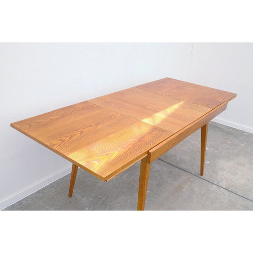 Table de salle à manger pliante vintage en frêne et hêtre par František Jirák pour Tatra nábytok, Tchécoslovaquie 1970