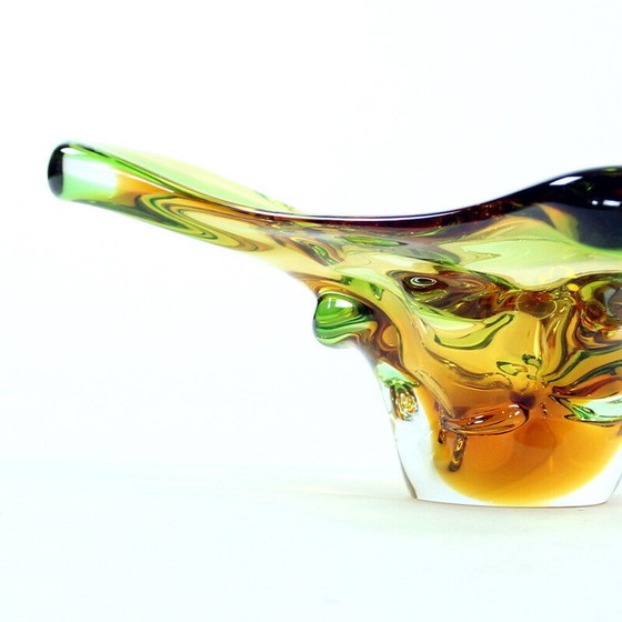 Image 1 of Bol en verre vintage par Frantisek Zemek pour Mstisov, Tchécoslovaquie 1960
