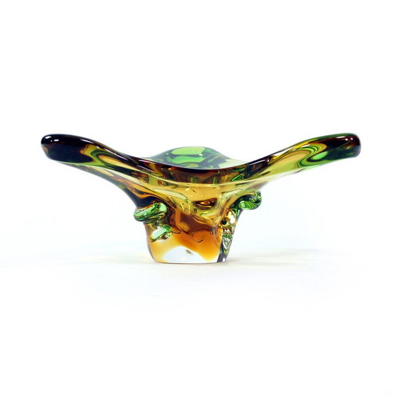 Image 1 of Bol en verre vintage par Frantisek Zemek pour Mstisov, Tchécoslovaquie 1960