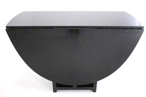 Image 1 of Table Pliante Ovale Ds1 • 6 Chaises Noires Ds3 • Charles Rennie Mackintosh • Cassina • 1980
