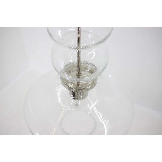 Image 1 of Paire de cintres en verre vintage faits à la main, Tchécoslovaquie 1960