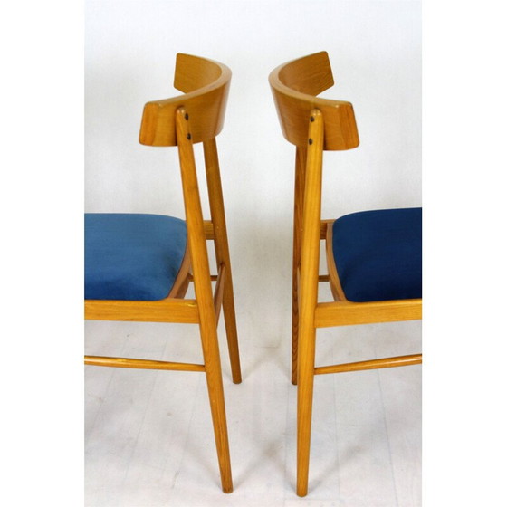 Image 1 of Ensemble de 4 chaises de salle à manger en frêne de TON, années 1960