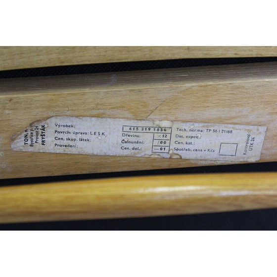 Image 1 of Ensemble de 4 chaises de salle à manger en frêne de TON, années 1960