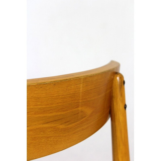 Image 1 of Ensemble de 4 chaises de salle à manger en frêne de TON, années 1960