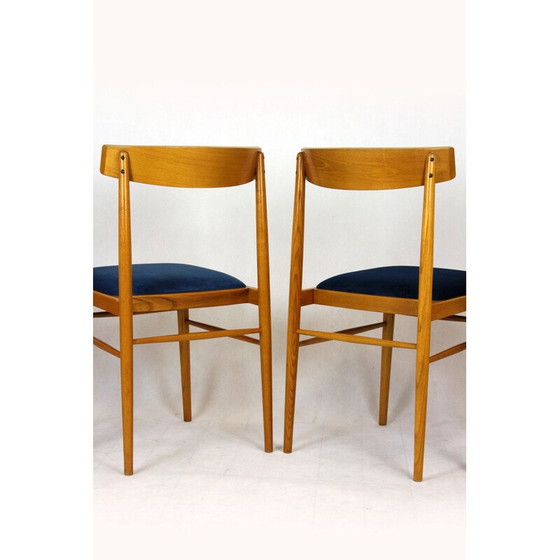 Image 1 of Ensemble de 4 chaises de salle à manger en frêne de TON, années 1960