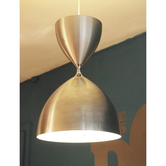 Image 1 of Suspension vega vintage en aluminium brossé par Jo Hammerborg pour Fog and Amp, 1968