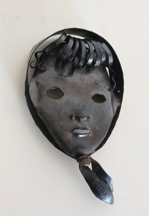P Casals Wall Head Metal Art Fifties