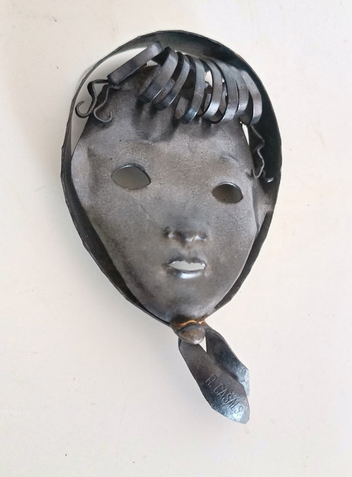 P Casals Wall Head Metal Art Fifties