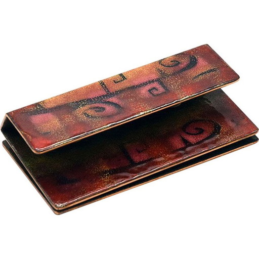 Poignée de porte vintage en cuivre émaillé par Paolo de Poli, 1950