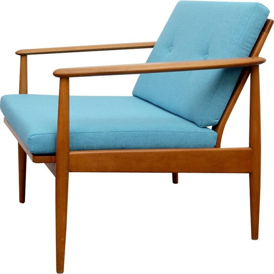 Image 1 of Fauteuil vintage allemand bleu clair - années 1960