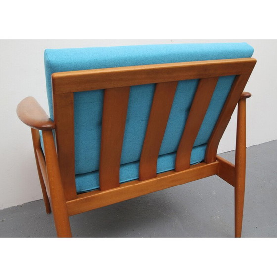 Image 1 of Fauteuil vintage allemand bleu clair - années 1960