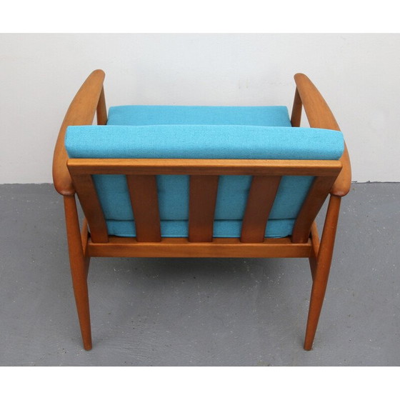Image 1 of Fauteuil vintage allemand bleu clair - années 1960