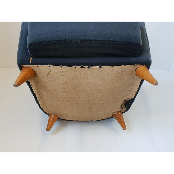 Image 1 of Fauteuil vintage "Calysse" en crin de cheval par Henri Caillon pour Erton, 1950