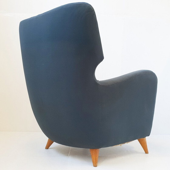 Image 1 of Fauteuil vintage "Calysse" en crin de cheval par Henri Caillon pour Erton, 1950