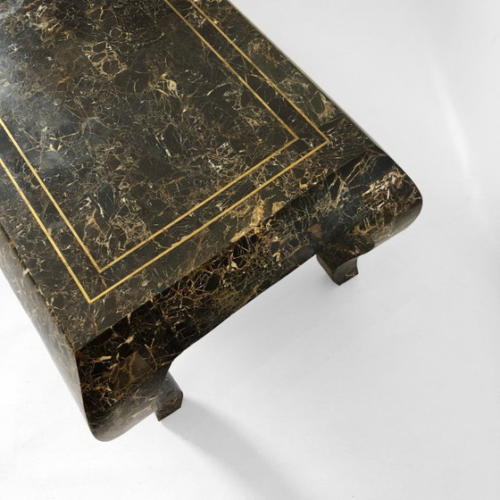 Image 1 of Table basse vintage en marbre par Maitland-Smith Tessellé ,USA 1980