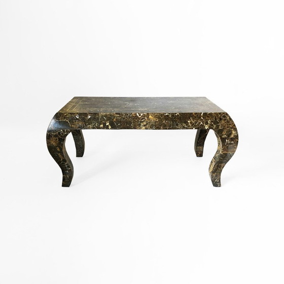 Image 1 of Table basse vintage en marbre par Maitland-Smith Tessellé ,USA 1980