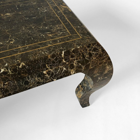 Image 1 of Table basse vintage en marbre par Maitland-Smith Tessellé ,USA 1980