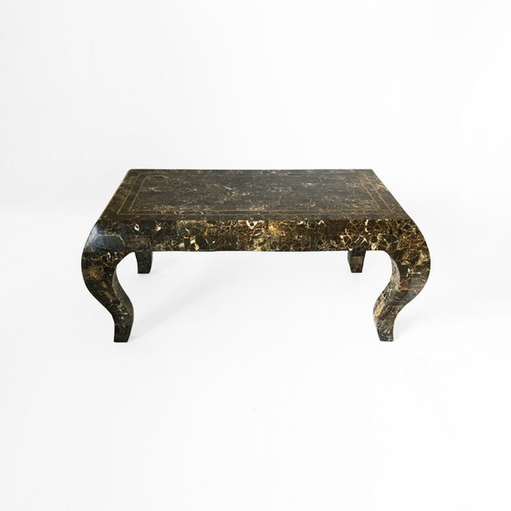 Image 1 of Table basse vintage en marbre par Maitland-Smith Tessellé ,USA 1980