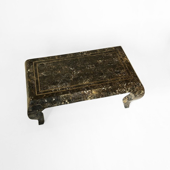 Image 1 of Table basse vintage en marbre par Maitland-Smith Tessellé ,USA 1980