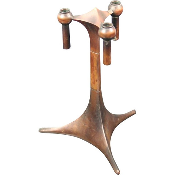 Image 1 of Bougeoir modulaire vintage en métal cuivré pour Nagel, Allemagne 1970