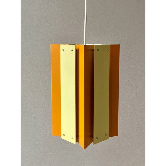 Image 1 of Lampe suspendue vintage en métal peint par Lyfa, Danemark années 1960